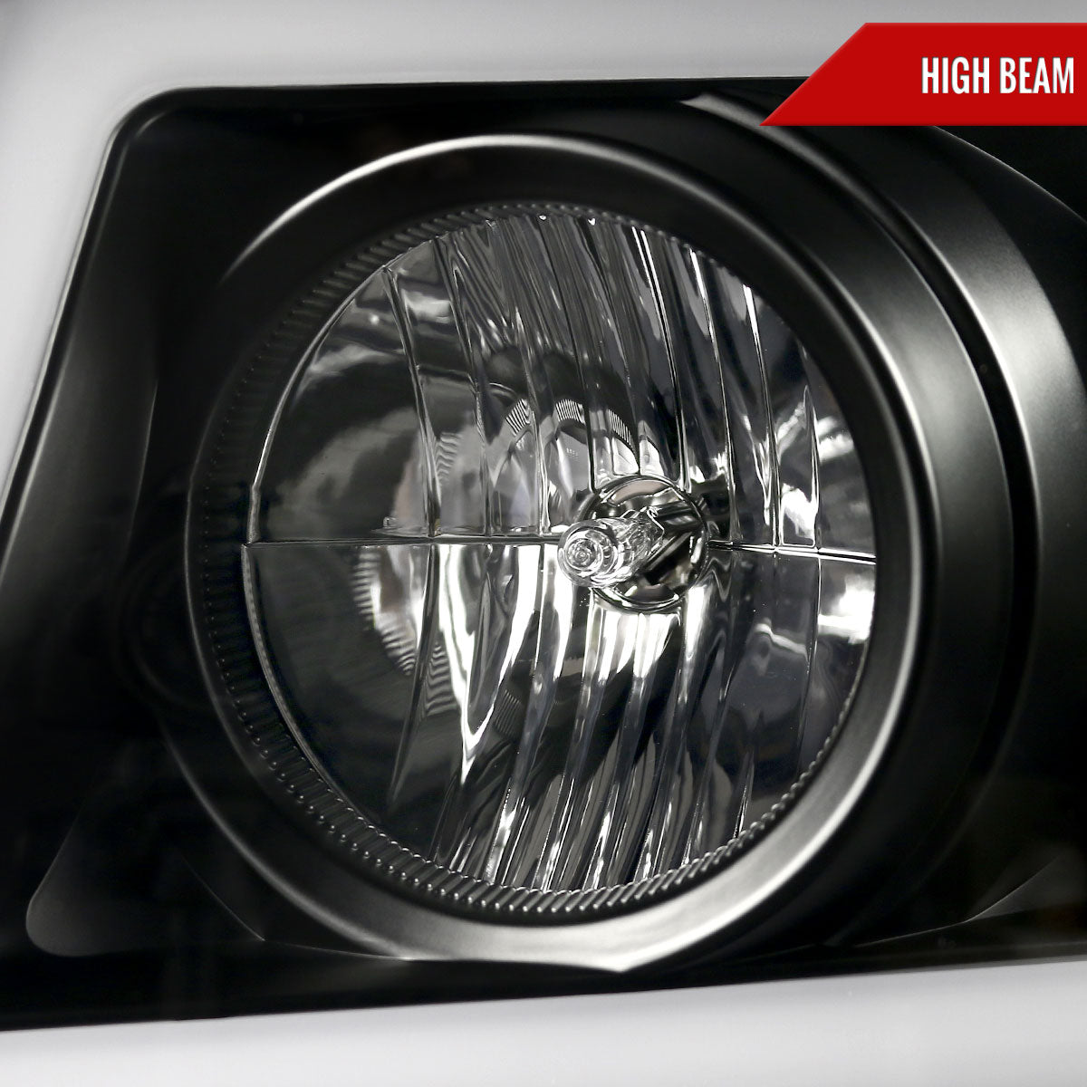 2007-2013 Chevrolet Avalanche/ 2007-2014 Tahoe Suburban LED C-Bar Projector Headlights -RS (Matte Black Housing/Clear Lens)