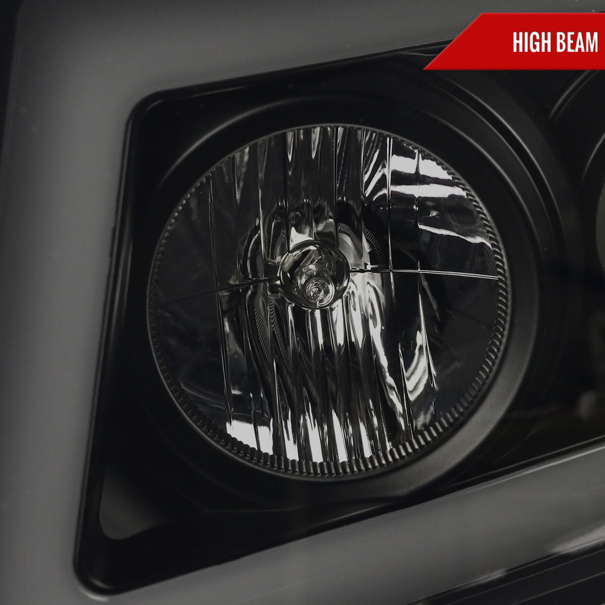 2007-2013 Chevrolet Avalanche/ 2007-2014 Tahoe Suburban LED C-Bar Projector Headlights (Black Housing/Smoked Lens)