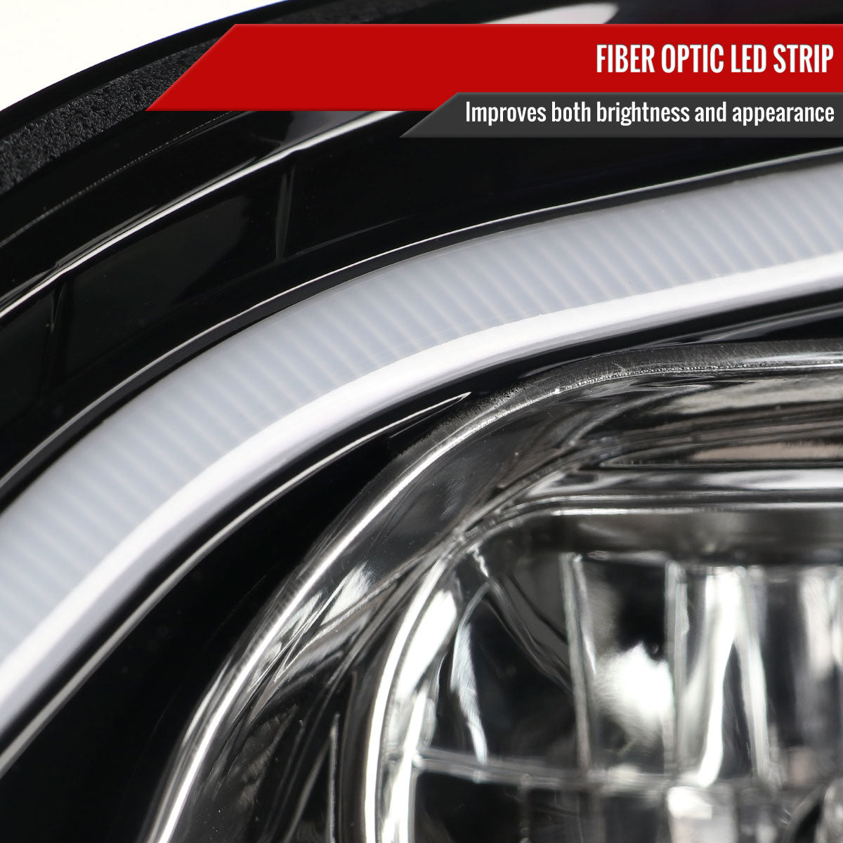 2006-2008 Mercedes Benz W164 ML Class LED Bar Projector Headlights w/ Sequential Turn Signal Lights (Jet Black Housing/Clear Lens)