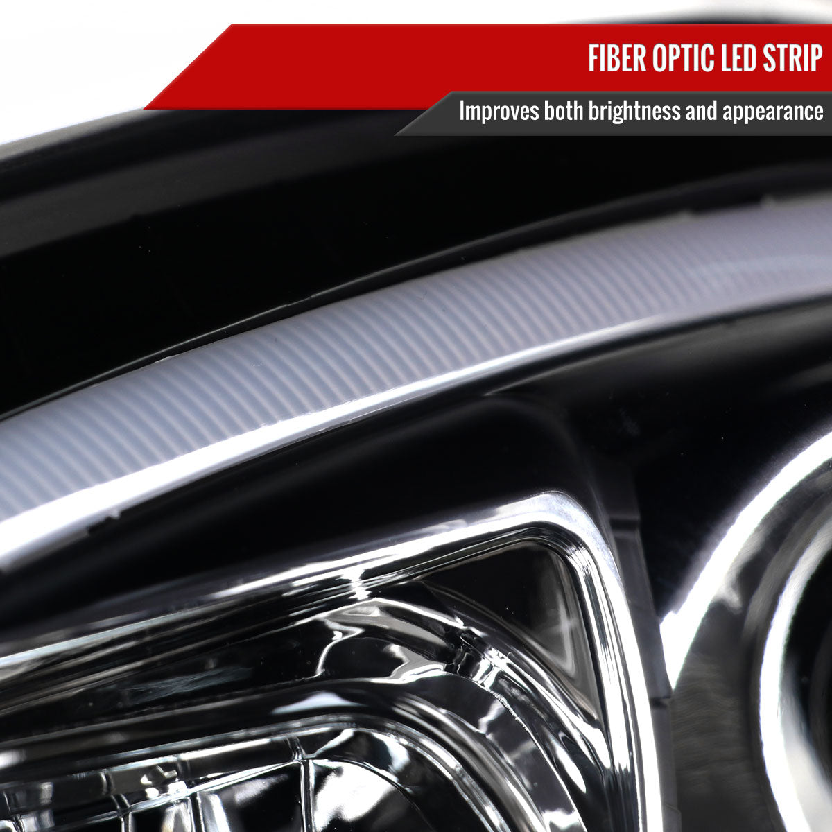 2006-2008 Mercedes Benz W164 ML Class LED Bar Projector Headlights w/ Sequential Turn Signal Lights (Matte Black Housing/Clear Lens)
