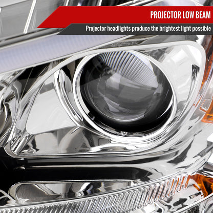 2009-2011 Mercedes Benz W164 ML-Class LED Sequetial Turn Signal Projector Headlights (Chrome Housing/Clear Lens)