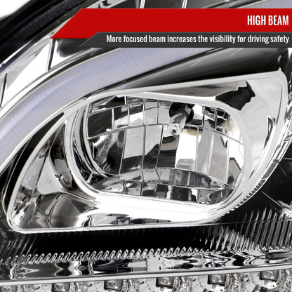 2009-2011 Mercedes Benz W164 ML-Class LED Sequetial Turn Signal Projector Headlights (Chrome Housing/Clear Lens)