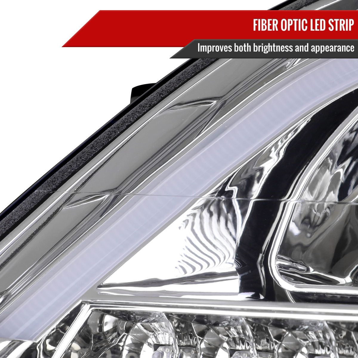 2009-2011 Mercedes Benz W164 ML-Class LED Sequetial Turn Signal Projector Headlights (Chrome Housing/Clear Lens)