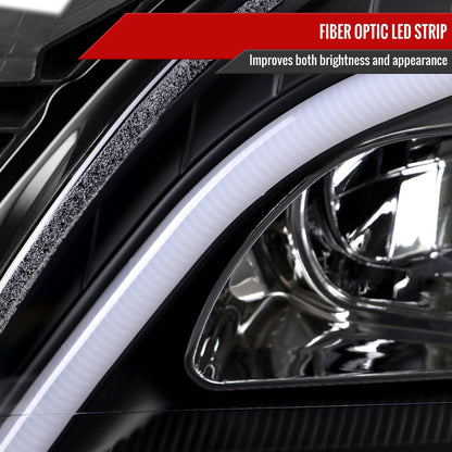 2009-2011 Mercedes Benz W164 ML-Class LED Sequetial Turn Signal Projector Headlights (Matte Black Housing/Clear Lens)