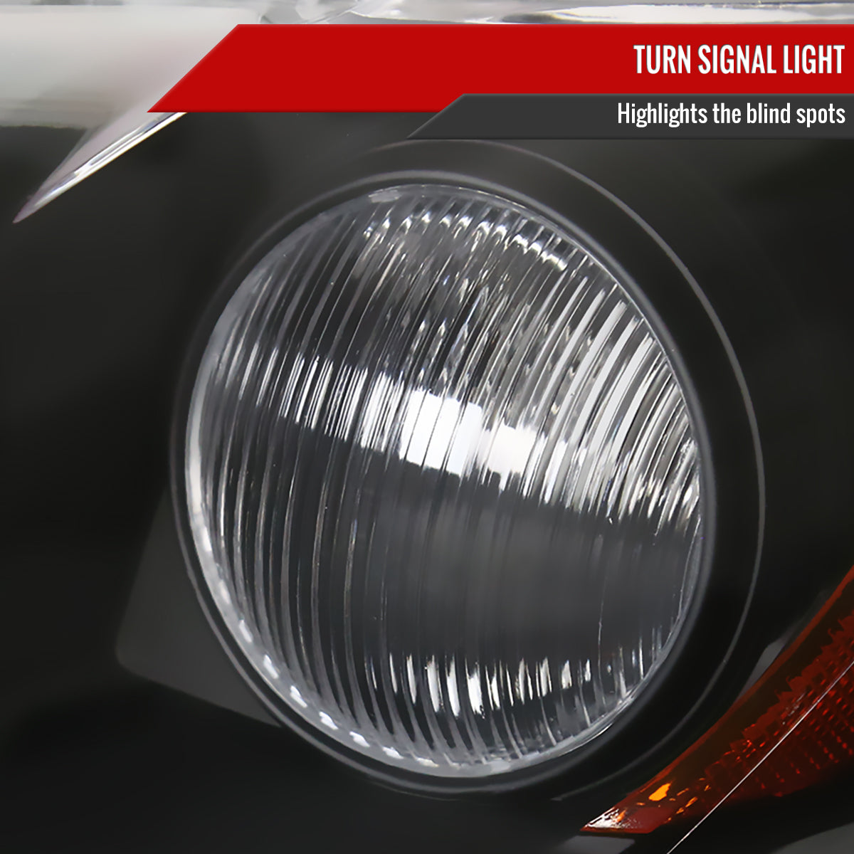 2007-2009 Toyota Camry Projector Headlights w/ Amber Reflectors (Matte Black Housing/Clear Lens)