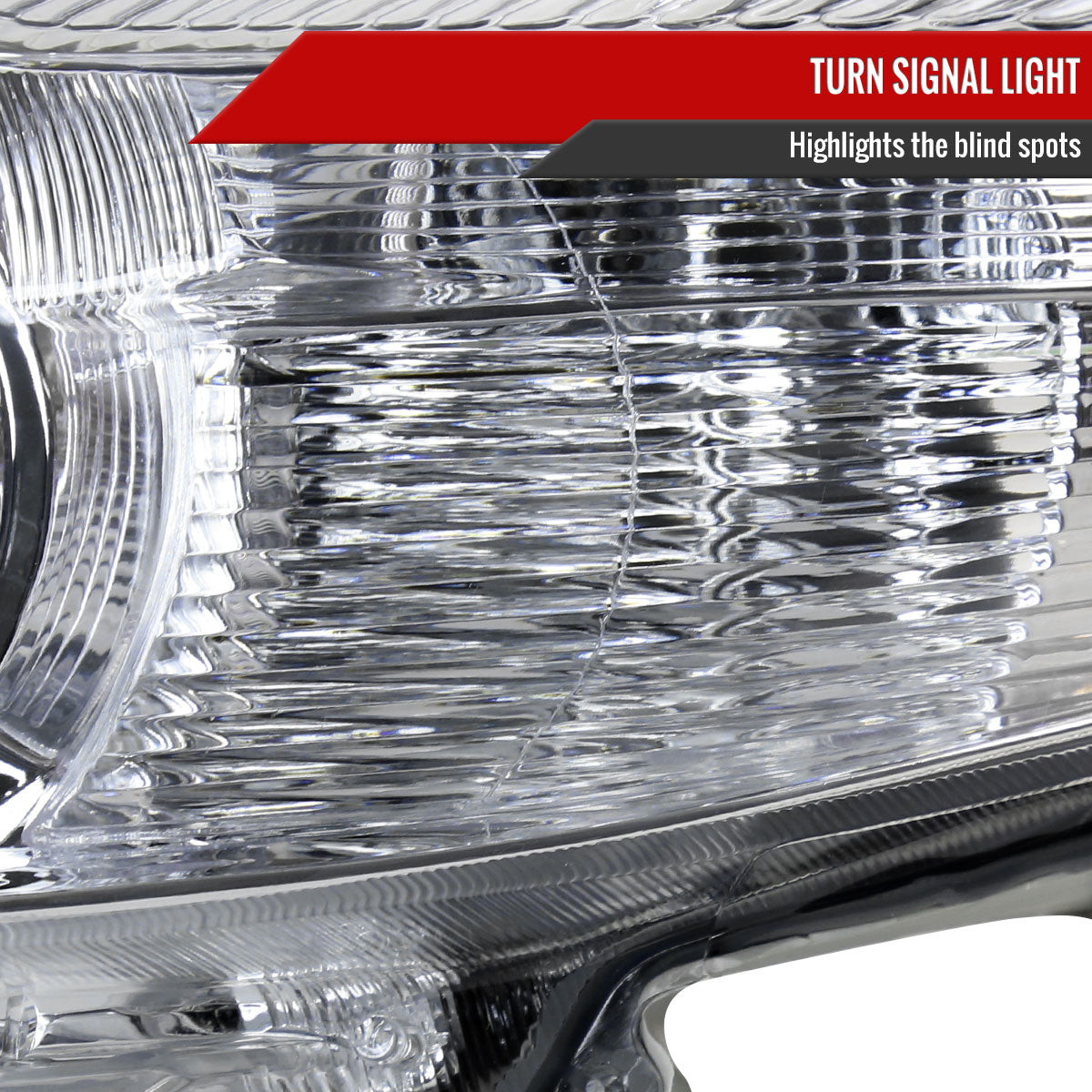2010-2011 Toyota Camry Projector Headlights w/ Amber Reflectors (Chrome Housing/Clear Lens)