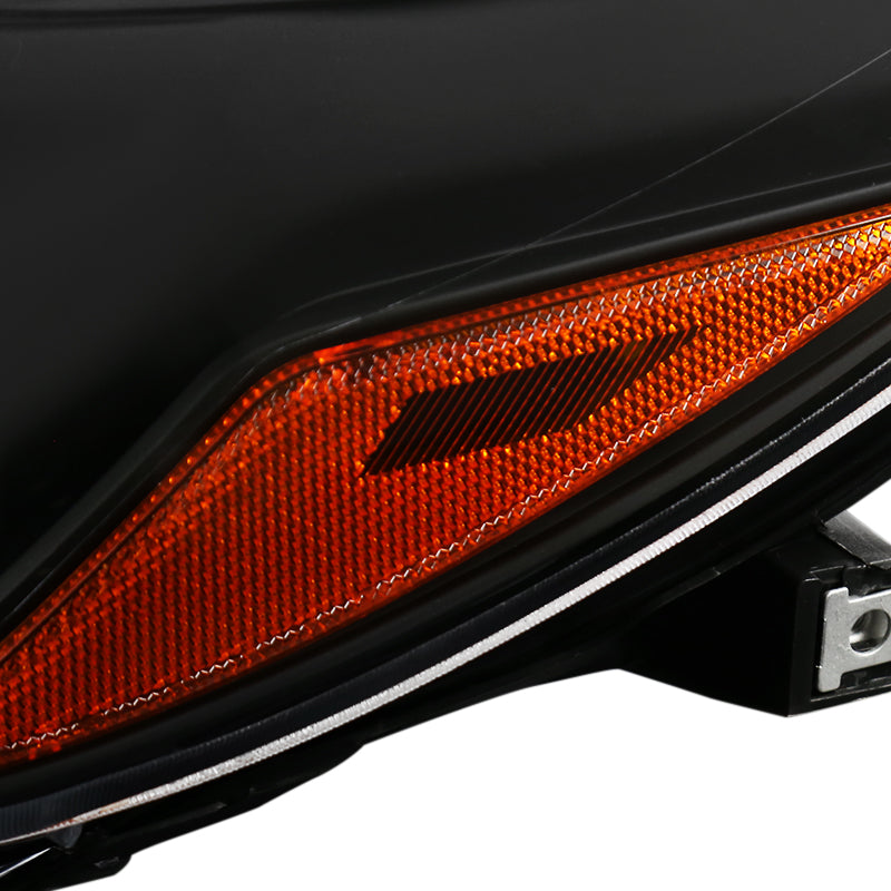 2015-2017 Toyota Camry Projector Headlights w/ Amber Reflectors (Matte Black Housing/Clear Lens)
