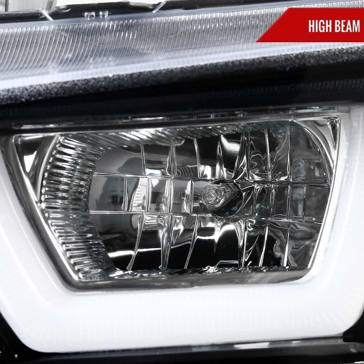 2011-2014 Dodge Charger Dual LED U-Bar Projector Headlights (Jet Black Housing/Clear Lens)