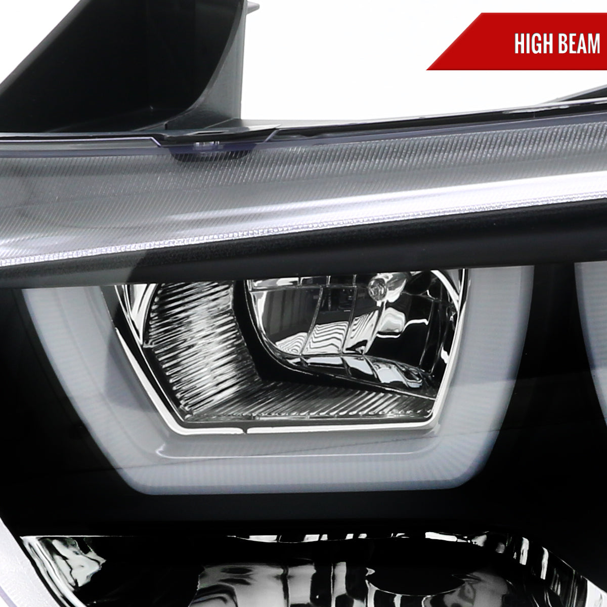 2011-2014 Dodge Charger Dual Halo Projector Headlights (Matte Black Housing/Clear Lens)