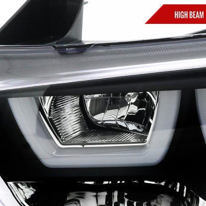 2011-2014 Dodge Charger Dual Halo Projector Headlights (Matte Black Housing/Clear Lens)