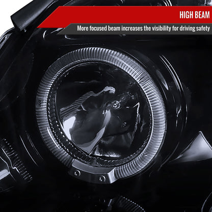 2005-2010 Chevrolet Cobalt Pontiac G5/Pursuit Dual Halo Projector Headlights (Glossy Black Housing/Smoked Lens)