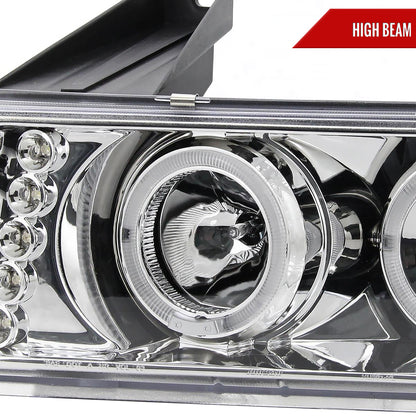 2004-2012 Chevrolet Colorado/ GMC Canyon Dual Halo Projector Headlights (Chrome Housing/Clear Lens)