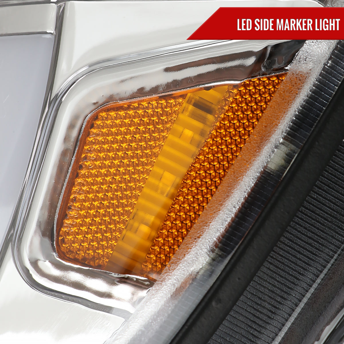 2015-2022 Chevrolet Colorado LED Bar Projector Headlights (Chrome Housing/Clear Lens)