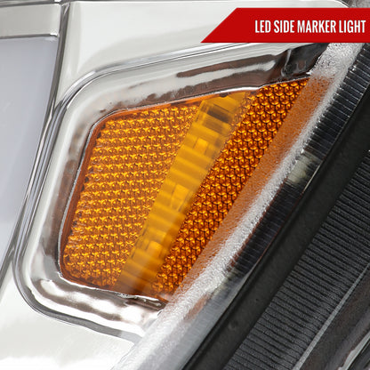 2015-2022 Chevrolet Colorado LED Bar Projector Headlights (Chrome Housing/Clear Lens)
