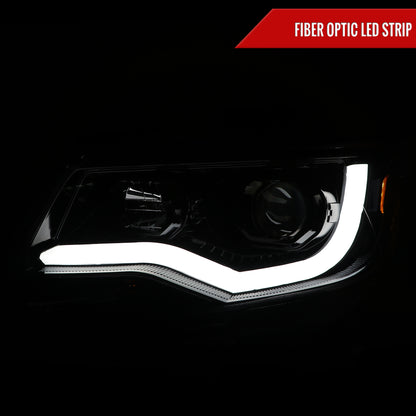 2015-2022 Chevrolet Colorado LED Bar Projector Headlights (Glossy Black Housing/Clear Lens)