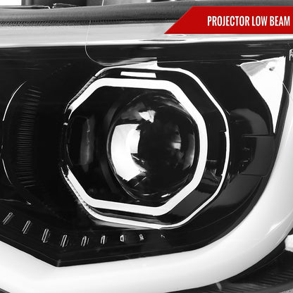 2015-2022 Chevrolet Colorado LED Bar Projector Headlights (Glossy Black Housing/Clear Lens)
