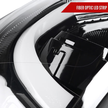 2015-2022 Chevrolet Colorado LED Bar Projector Headlights (Glossy Black Housing/Clear Lens)