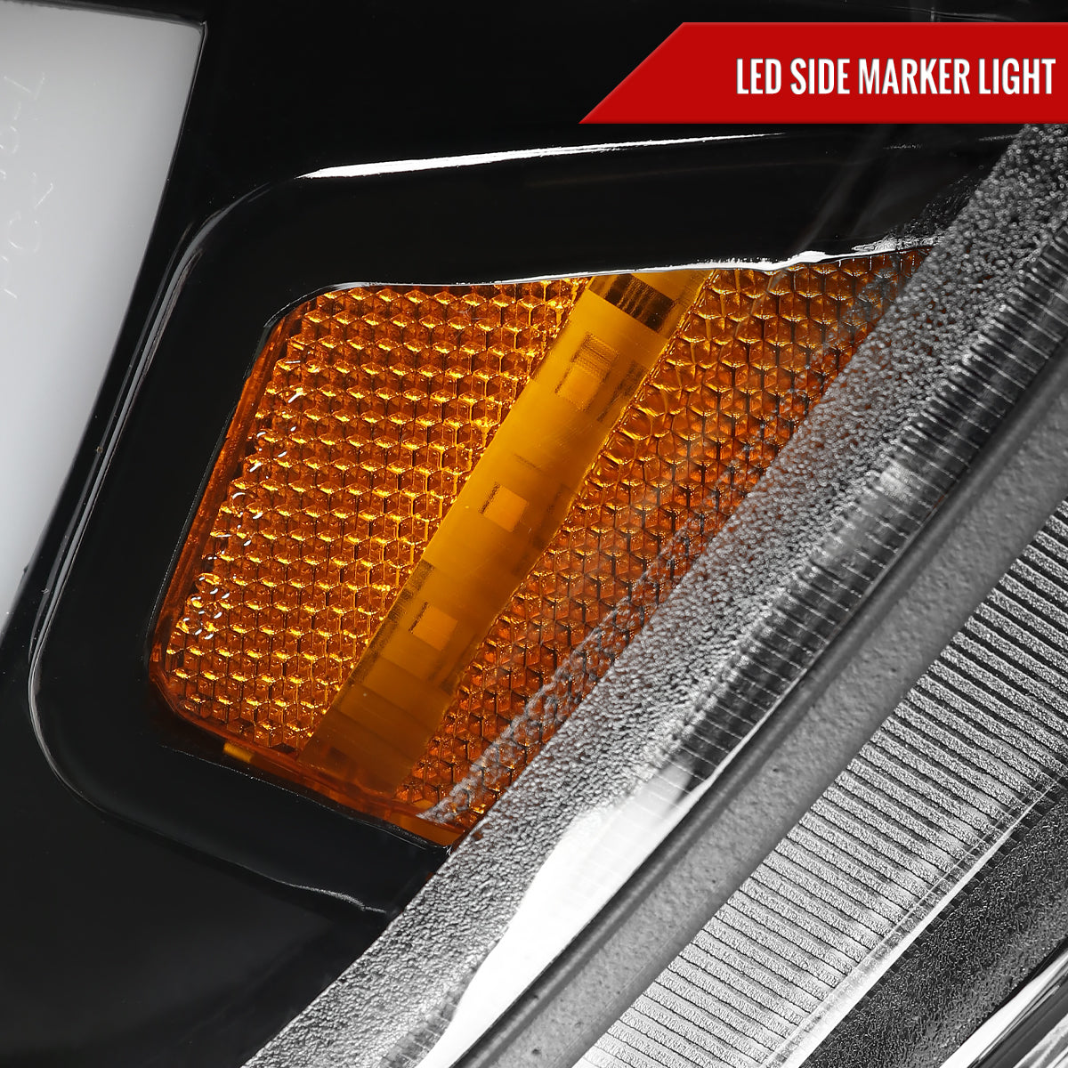 2015-2022 Chevrolet Colorado LED Bar Projector Headlights (Glossy Black Housing/Clear Lens)