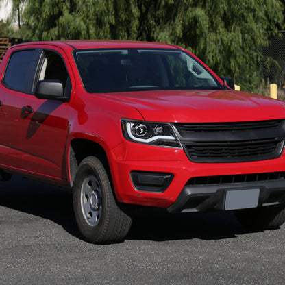 2015-2022 Chevrolet Colorado LED Bar Projector Headlights (Glossy Black Housing/Clear Lens)