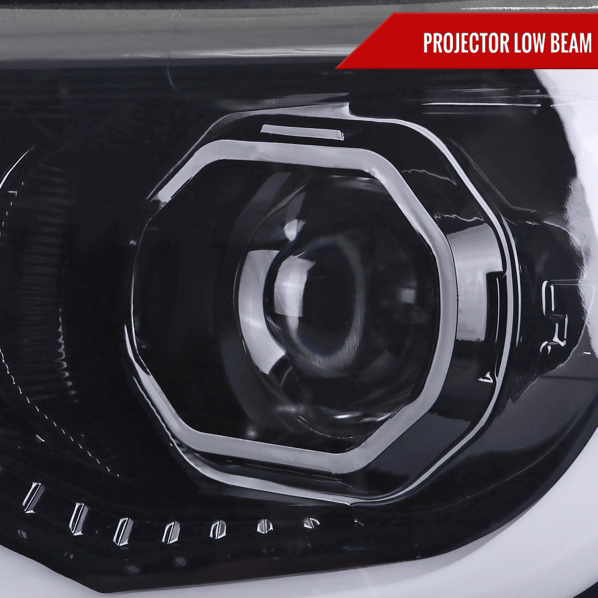 2015-2022 Chevrolet Colorado LED Bar Projector Headlights (Glossy Black Housing/Smoked Lens)