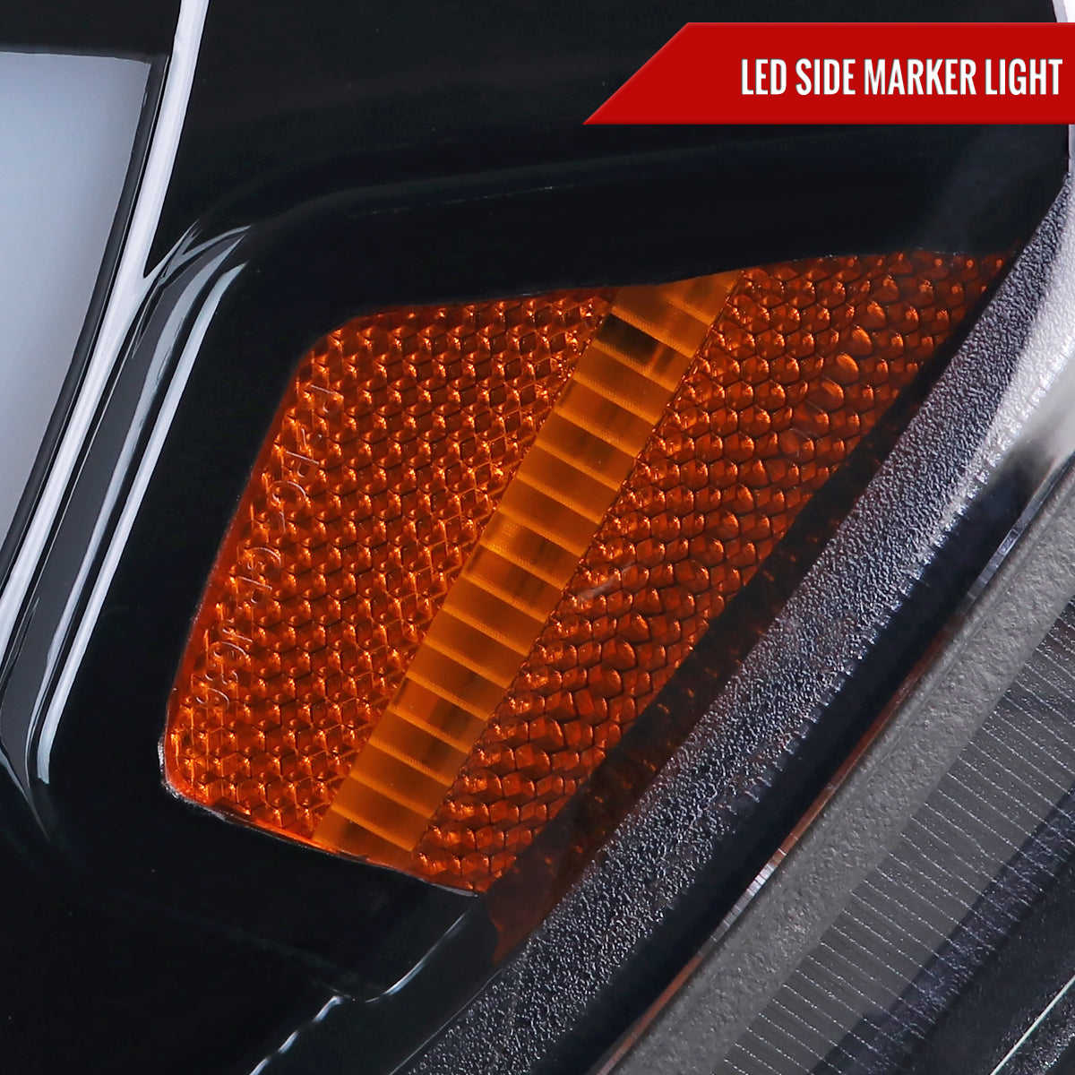 2015-2022 Chevrolet Colorado LED Bar Projector Headlights (Glossy Black Housing/Smoked Lens)