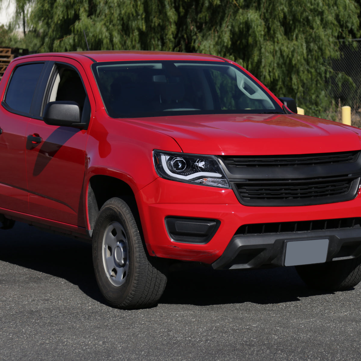 2015-2022 Chevrolet Colorado LED Bar Projector Headlights (Glossy Black Housing/Smoked Lens)