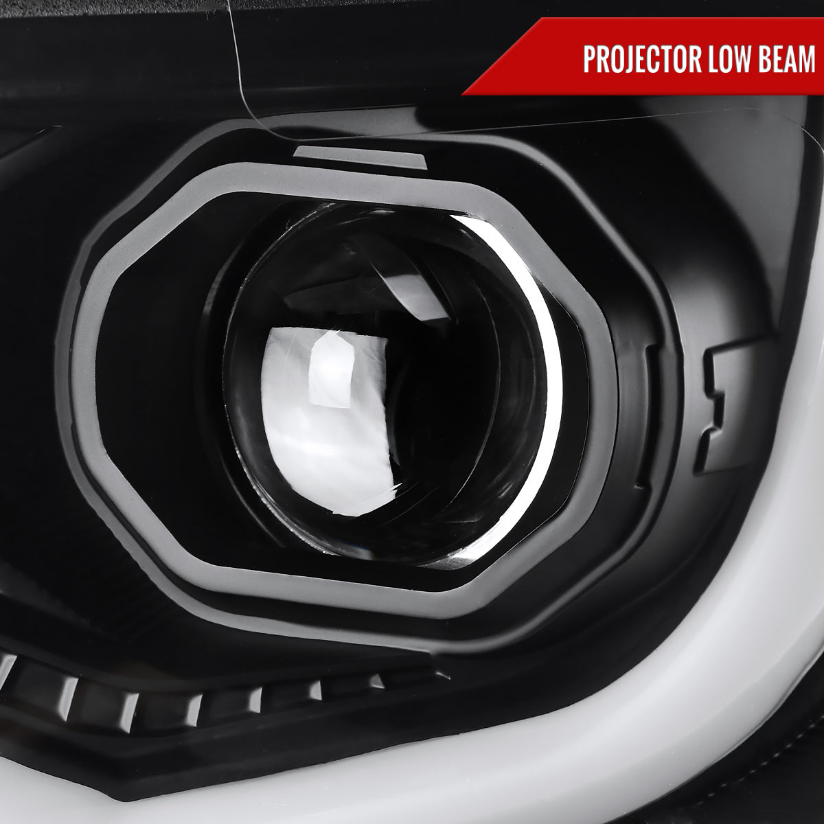2015-2022 Chevrolet Colorado LED Bar Projector Headlights (Matte Black Housing/Clear Lens)