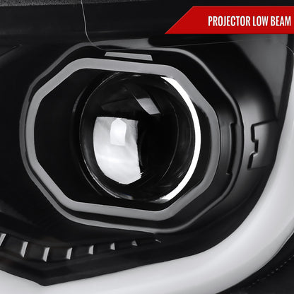 2015-2022 Chevrolet Colorado LED Bar Projector Headlights (Matte Black Housing/Clear Lens)