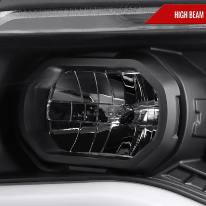 2015-2022 Chevrolet Colorado LED Bar Projector Headlights (Matte Black Housing/Clear Lens)