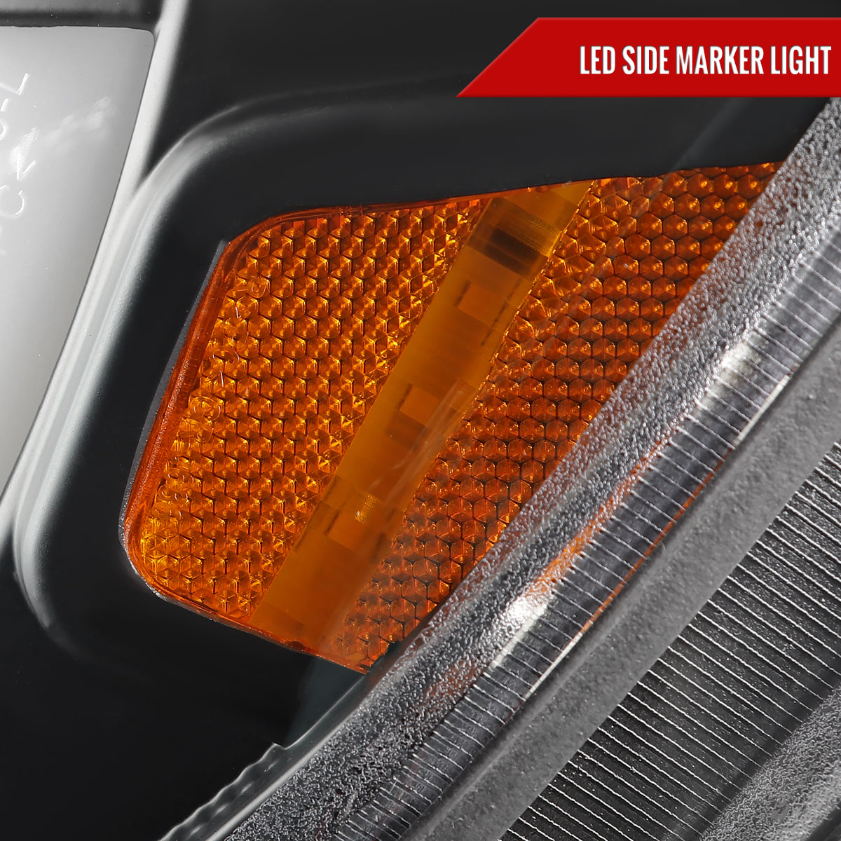 2015-2022 Chevrolet Colorado LED Bar Projector Headlights (Matte Black Housing/Clear Lens)