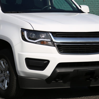 2015-2022 Chevrolet Colorado LED Bar Projector Headlights (Matte Black Housing/Clear Lens)