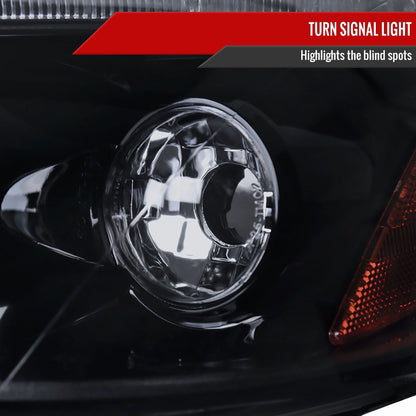 2003-2008 Toyota Corolla Dual Halo Projector Headlights (Glossy Black Housing/Smoked Lens)