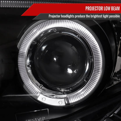 2009-2010 Toyota Corolla Dual Halo Projector Headlights (Matte Black Housing/Clear Lens)