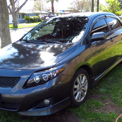 2009-2010 Toyota Corolla Dual Halo Projector Headlights (Matte Black Housing/Clear Lens)