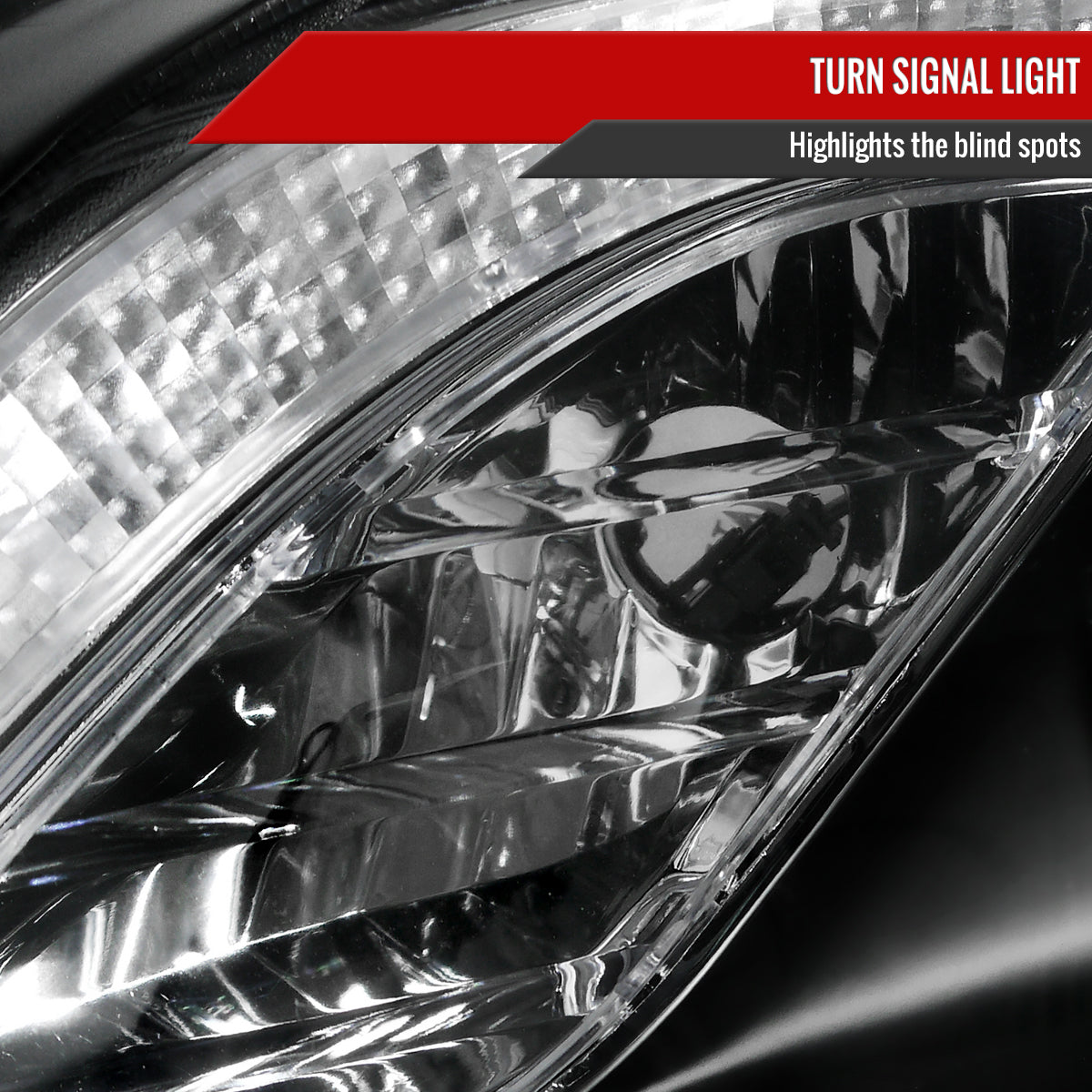 2011-2013 Toyota Corolla Projector Headlights w/ LED Light Strip (Matte Black Housing/Clear Lens)