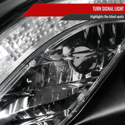 2011-2013 Toyota Corolla Projector Headlights w/ LED Light Strip (Matte Black Housing/Clear Lens)