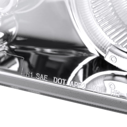 1993-1997 Toyota Corolla Dual Halo Projector Headlights (Chrome Housing/Clear Lens)