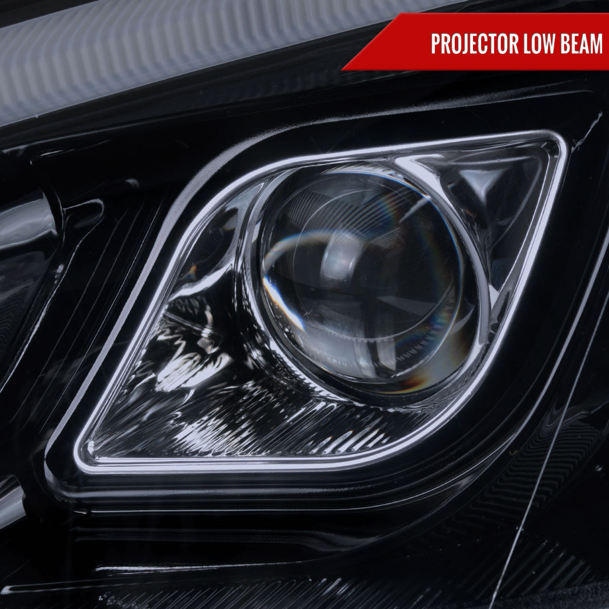 2007-2011 Honda CR-V LED Bar Projector Headlights (Glossy Black Housing/Smoked Lens)