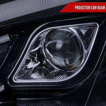 2007-2011 Honda CR-V LED Bar Projector Headlights (Glossy Black Housing/Smoked Lens)