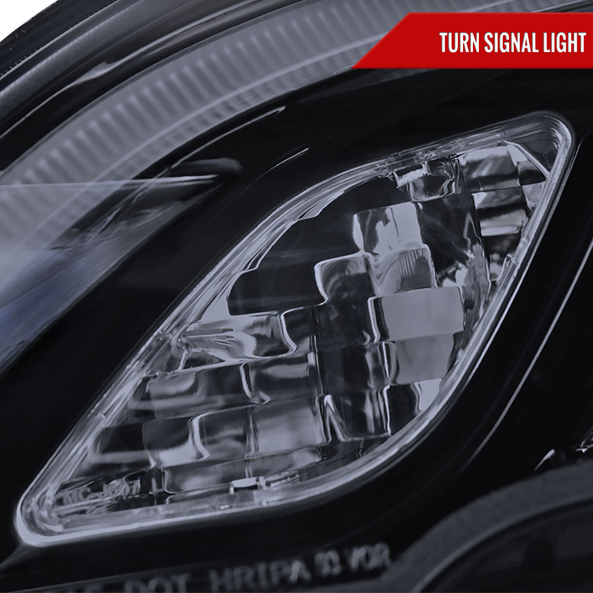 2007-2011 Honda CR-V LED Bar Projector Headlights (Glossy Black Housing/Smoked Lens)