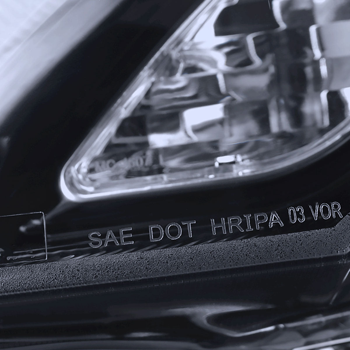 2007-2011 Honda CR-V LED Bar Projector Headlights (Glossy Black Housing/Smoked Lens)