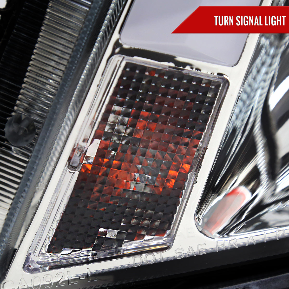 2008-2014 Cadillac CTS Switchback Sequential LED Bar Projector Headlights (Chrome Housing/Clear Lens)