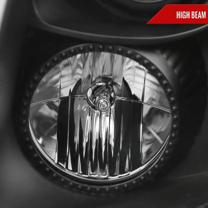 2008-2014 Cadillac CTS Switchback Sequential LED Bar Projector Headlights (Matte Black Housing/Clear Lens)