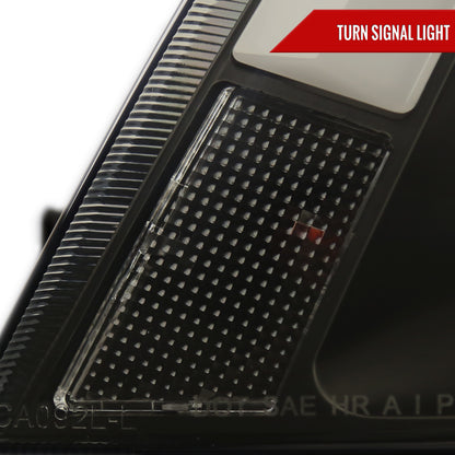 2008-2014 Cadillac CTS Switchback Sequential LED Bar Projector Headlights (Matte Black Housing/Smoked Lens)