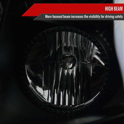 2008-2014 Cadillac CTS SMD LED Light Strip Projector Headlights (Black Housing/Smoked Lens)