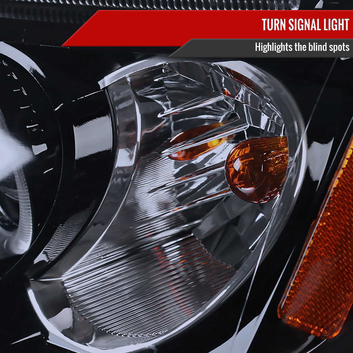 2001-2003 Honda Civic Dual Halo Projector Headlights (Glossy Black Housing/Smoked Lens)