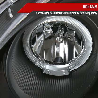 2001-2003 Honda Civic Dual Halo Projector Headlights (Matte Black Housing/Clear Lens)