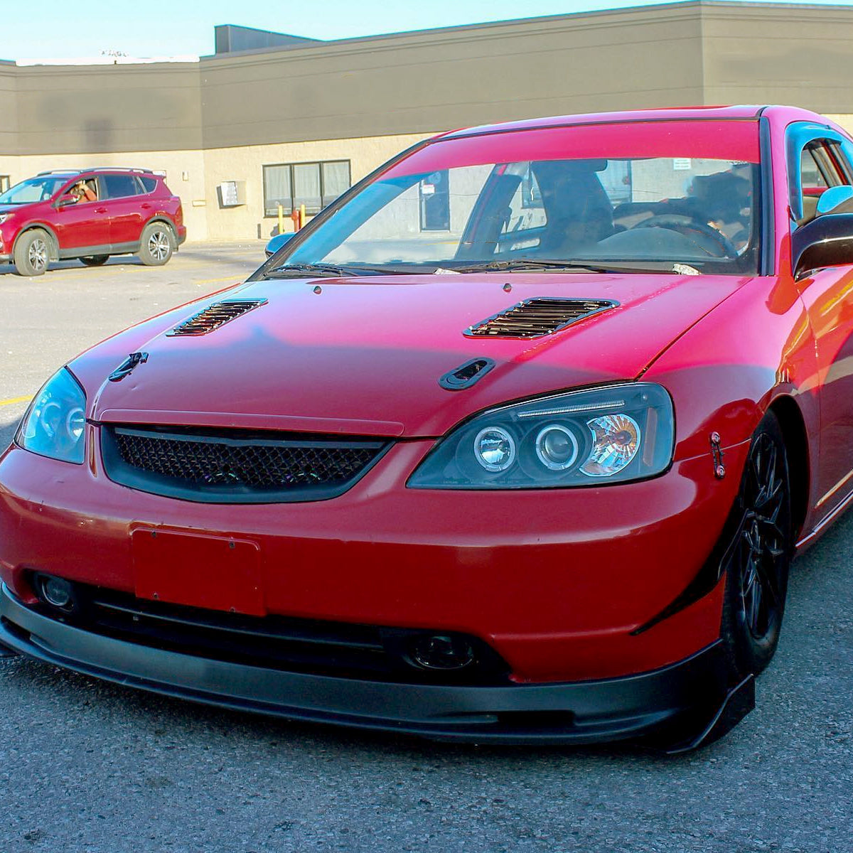 2001-2003 Honda Civic Dual Halo Projector Headlights (Matte Black Housing/Clear Lens)