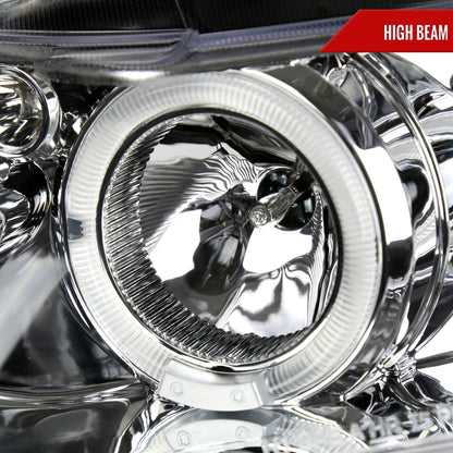 2006-2011 Honda Civic Coupe Dual Halo Projector Headlights (Chrome Housing/Clear Lens)