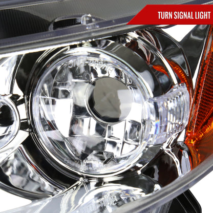 2006-2011 Honda Civic Coupe Dual Halo Projector Headlights (Chrome Housing/Clear Lens)